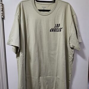 Arizona Jean Company Men's Light Tan Tee with Los Angeles Design